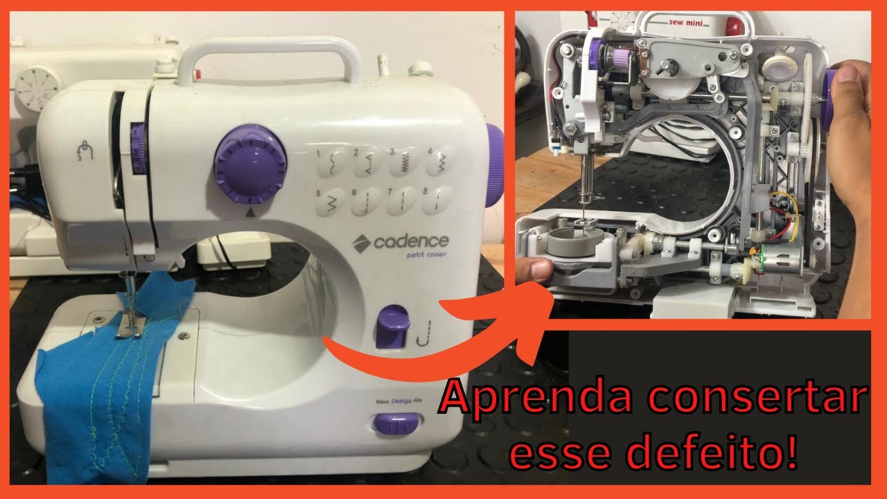 Consertando máquina de costura Cadence quebrando agulha e colocando ela no ponto