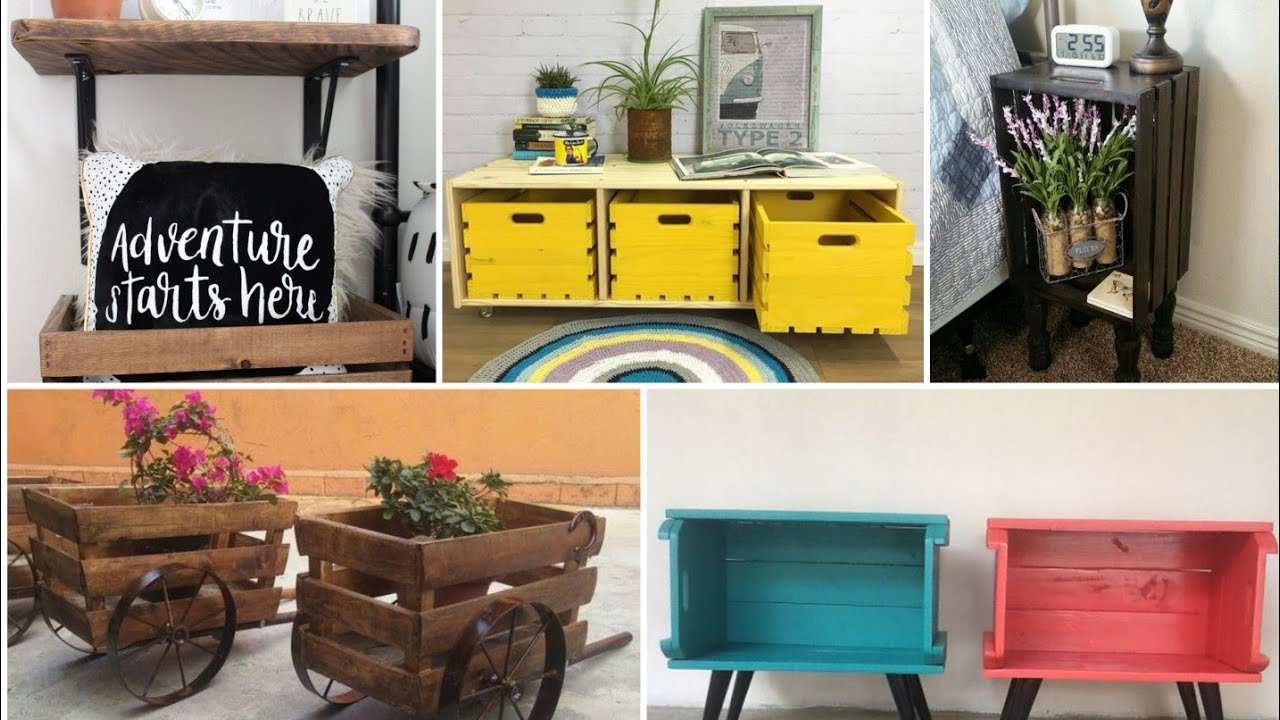 100 ideias para você decorar com  caixotes de madeira!