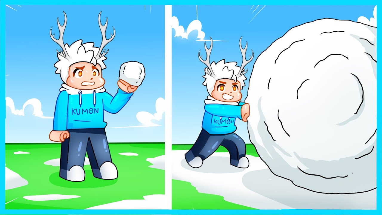 MENGUMPULKAN BOLA SALJU PALING BESAR VS KECIL!