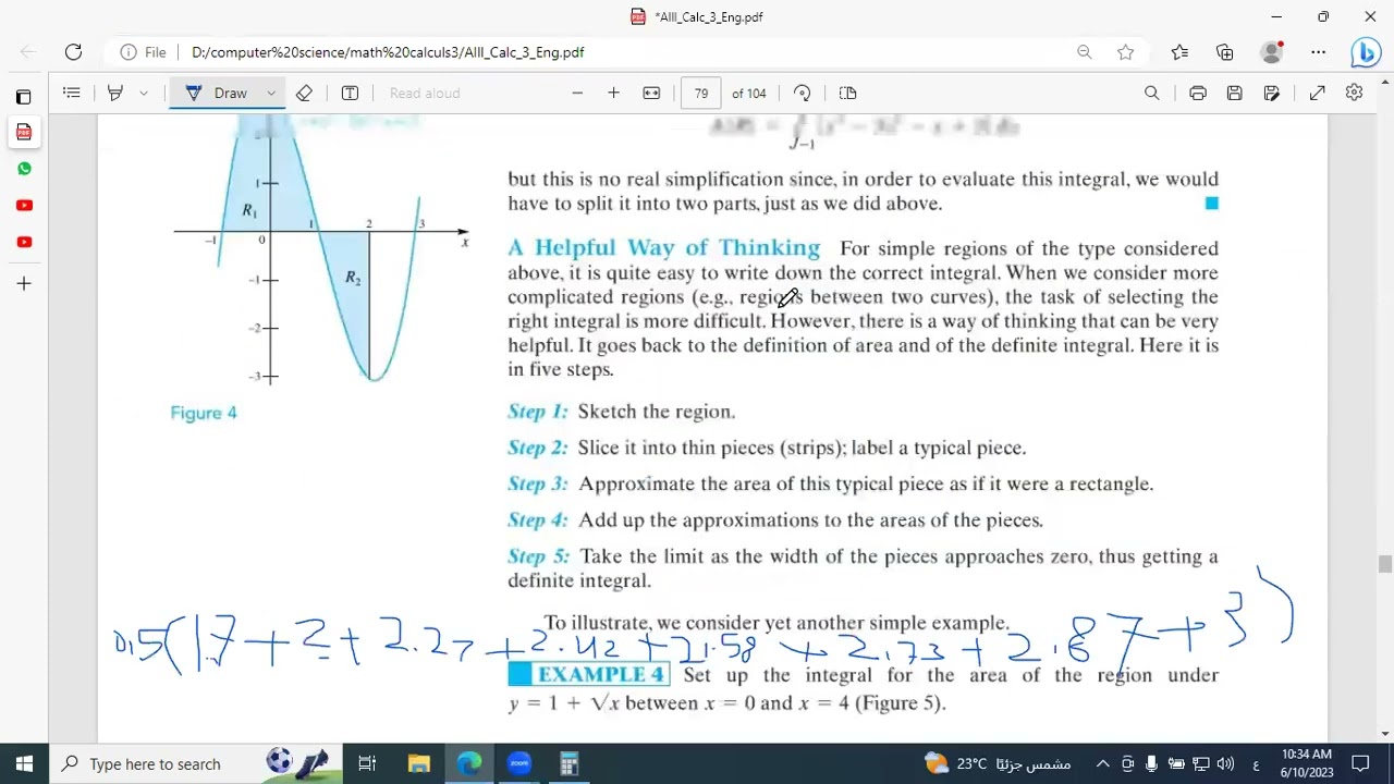 5.1-1 The area of a plane region examples