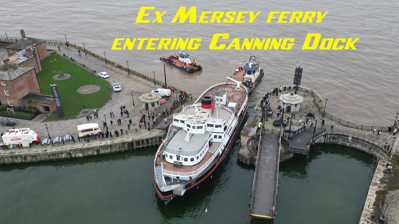 Ex-Mersey ferry Daffodil moving from Garston Docks to canning Dock 18th November 2024