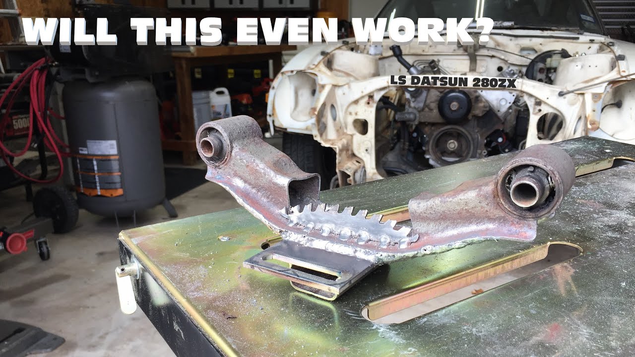 Custom Transmission Mount - LS swapped Datsun 280zx - Catches on Fire🔥