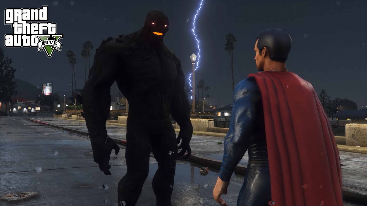 GTA 5 - Superman VS Doomsday DECU (4K)