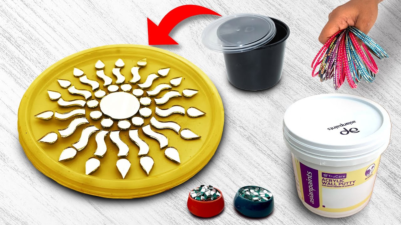 How To Reuse Plastic Lids | Beautiful Mosaic Ideas To Recycle Plastic Lids Best out of waste mosaic