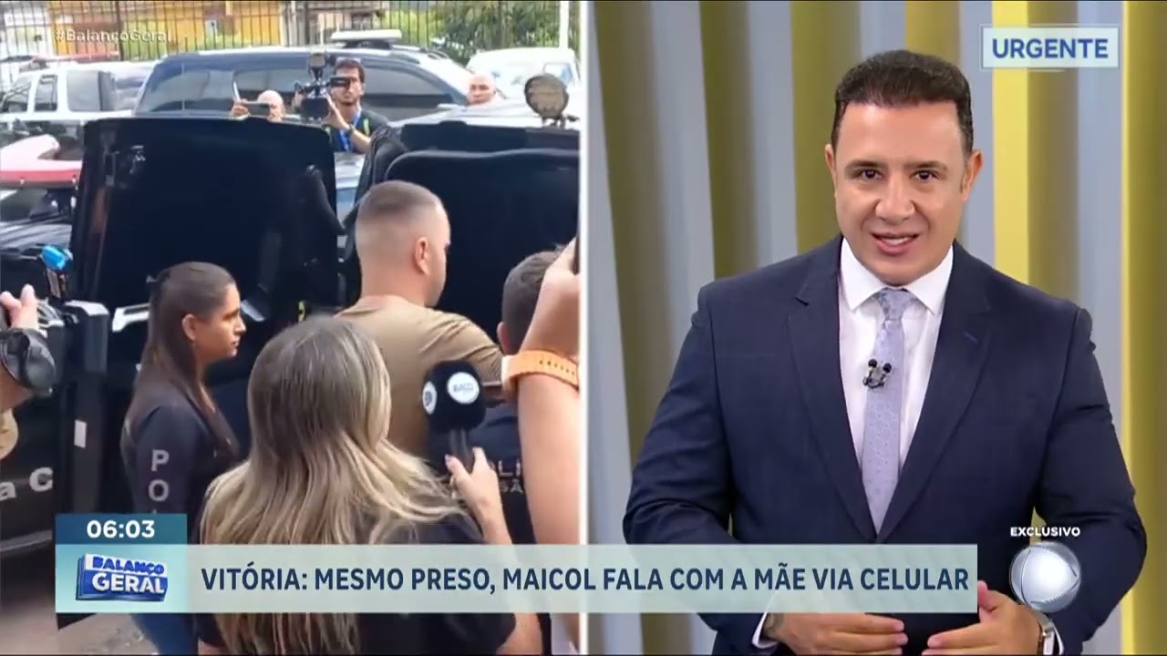 Novidades no Caso Vitória: mesmo preso, Maicol conversa ilegalmente com a mãe por celular