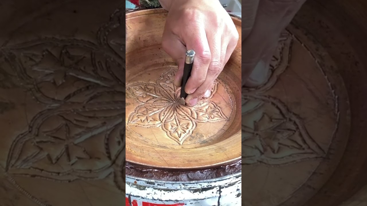 Crafts #kashmiri #design #copperutensils #art