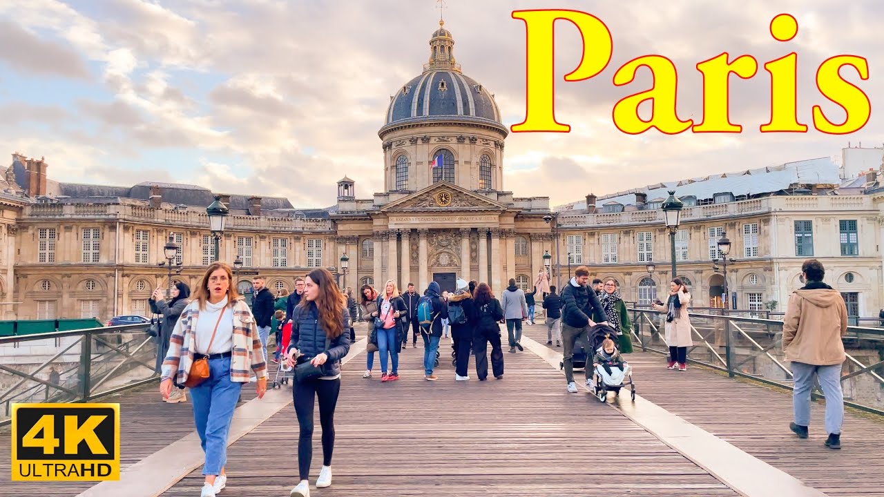 Paris , France 🇫🇷 - Paris Winter Walk - 2022 4K - HDR Walking Tour | Paris 4K | A Walk in Paris
