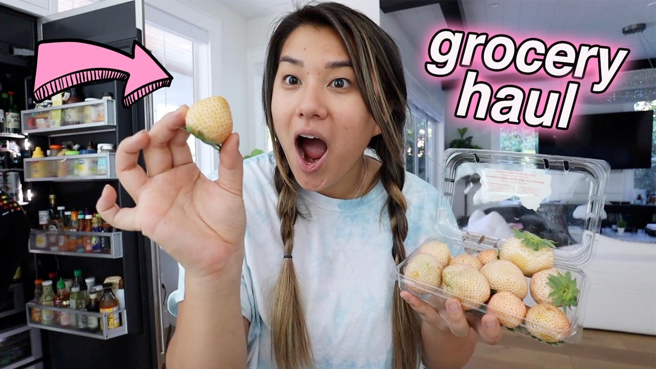 HUGE GROCERY HAUL!! tie dye reveal + cool foods!!