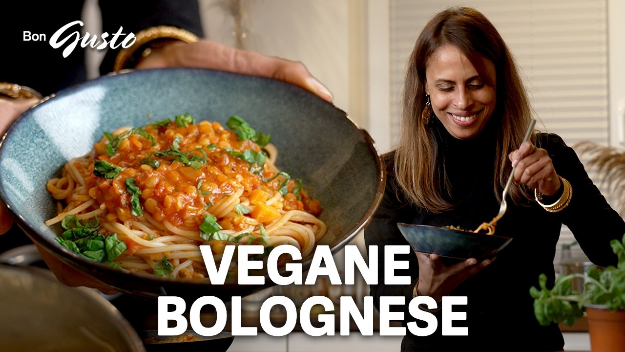 Vegane Linsenbolognese mit Dinkelspaghetti | Einfach so lecker!