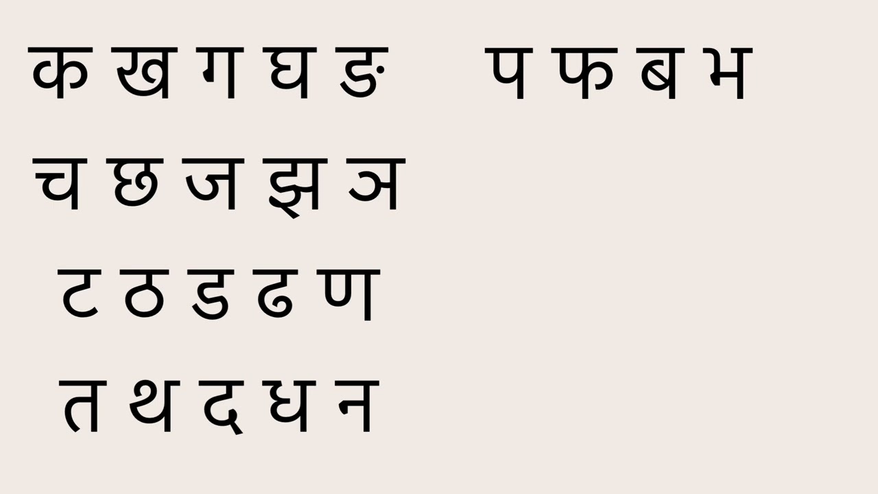 Consonants in Nepali