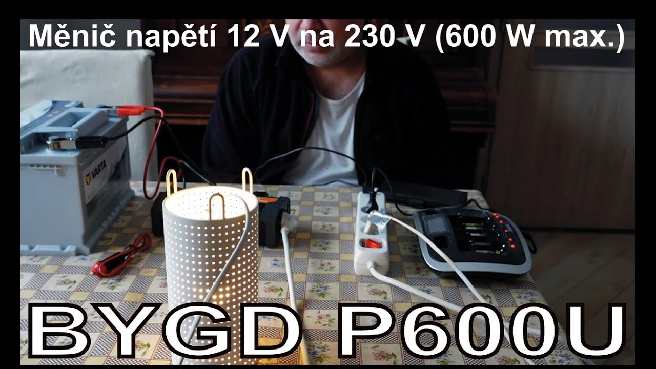 BYGD P600U - měnič napět&iacute; (600 W) - DC 12 V / AC 230 V (Paykoviny)