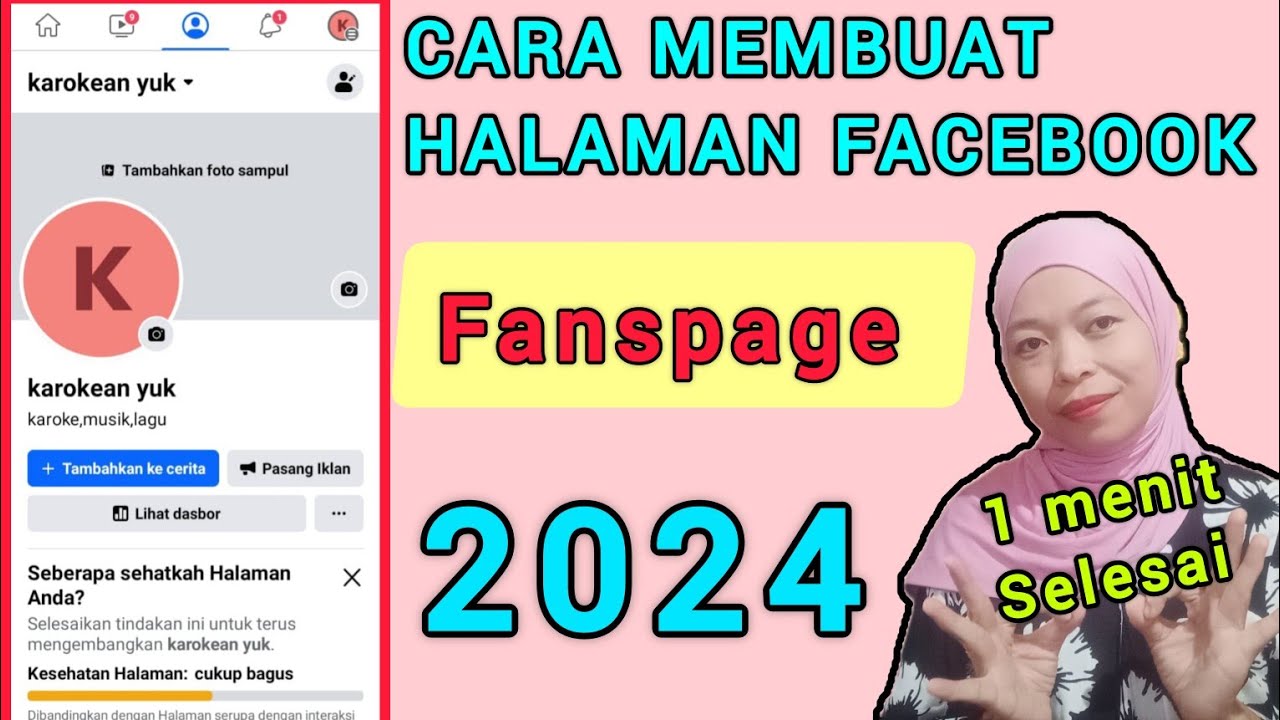 CARA MEMBUAT HALAMAN FACEBOOK 2024||FANSPAGE FACEBOOK