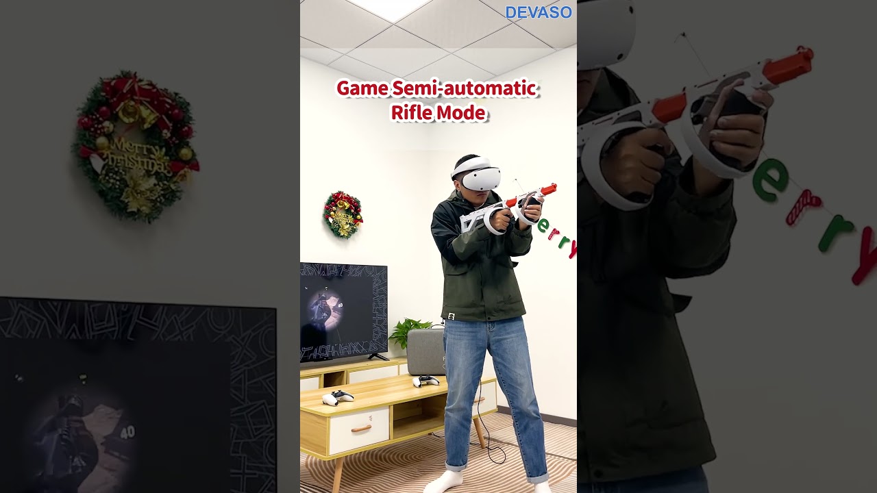 PSVR2 Magnetic Gunstock for Pavlov /Various Use of Skills! #gun #pavlovvr #psvr2