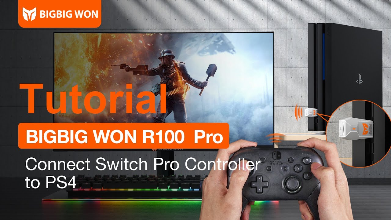 BIGBIGWON R100pro | SWITCH Pro controller's connection to PS4