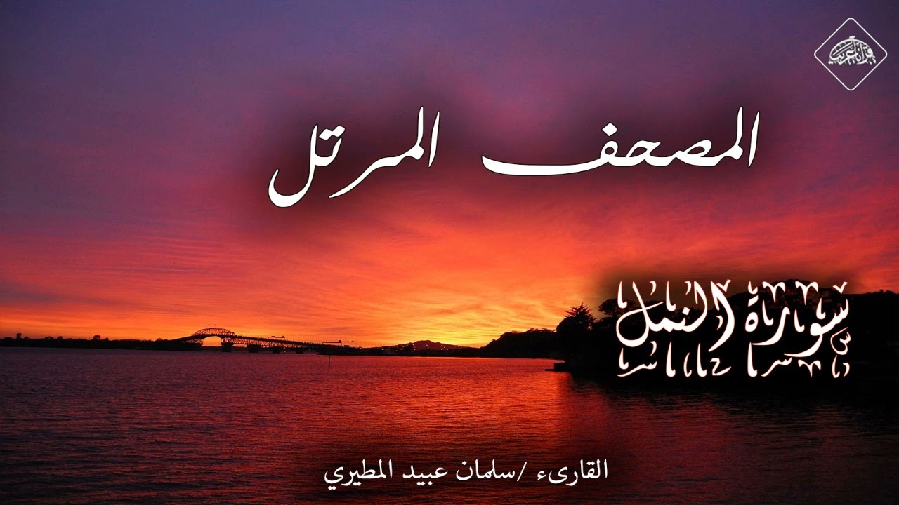 تلاوة رائعة   سورة النمل   القارىء سلمان عبيد المطيري