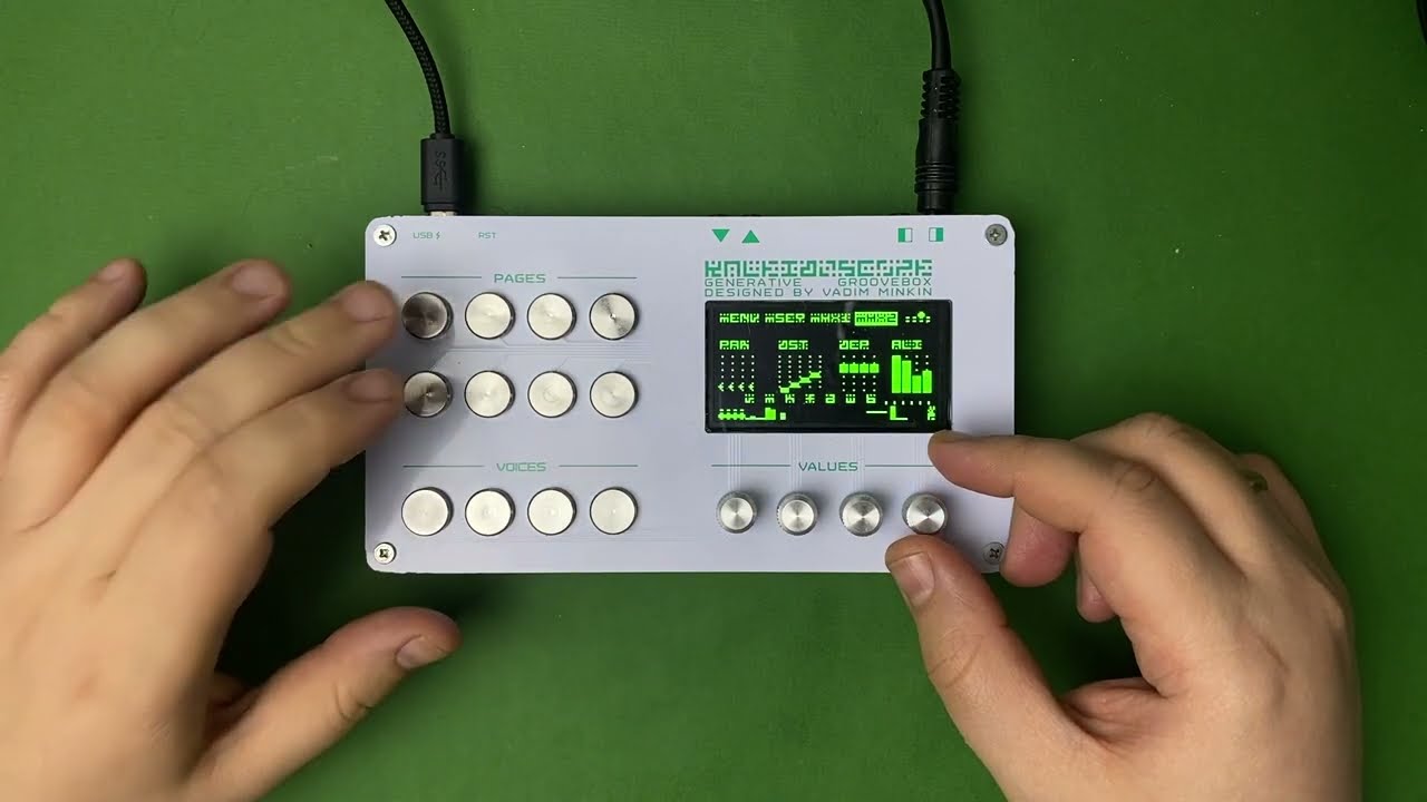 Teaser. Kaleidoscope mimics a blip blop machine.