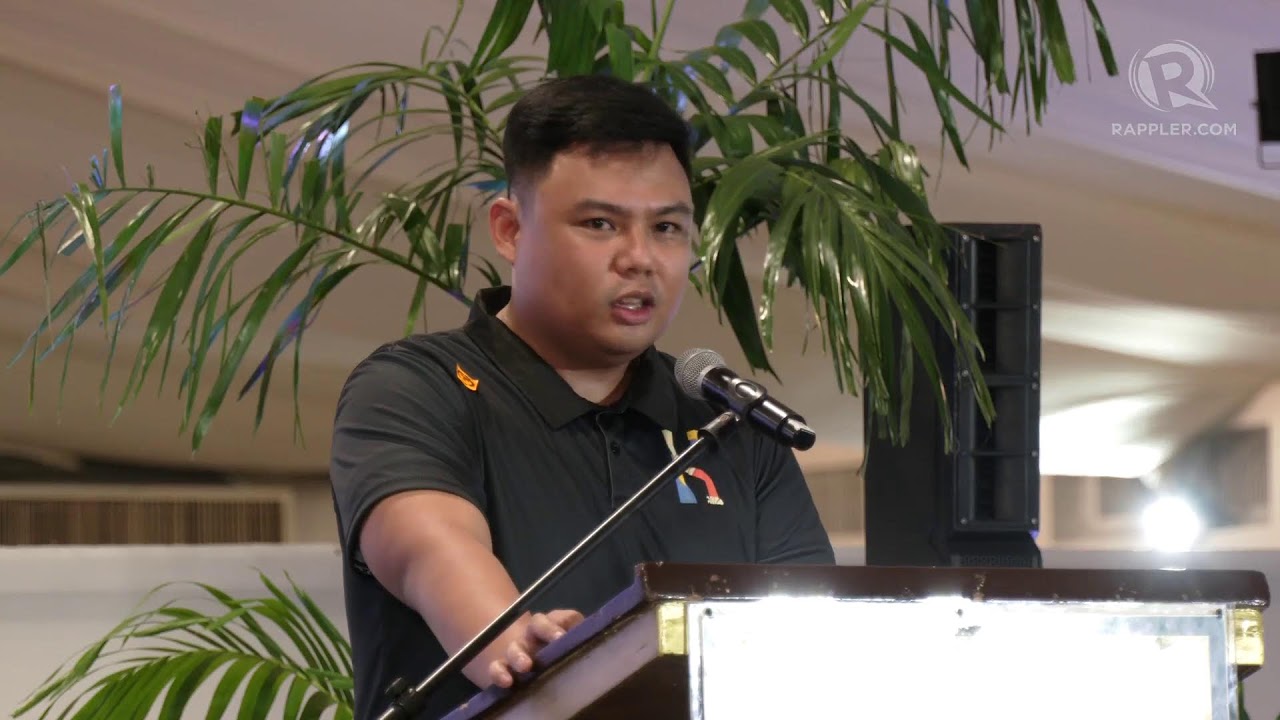 Party-list group Kamanggagawa speaks to reporters after submitting CONA