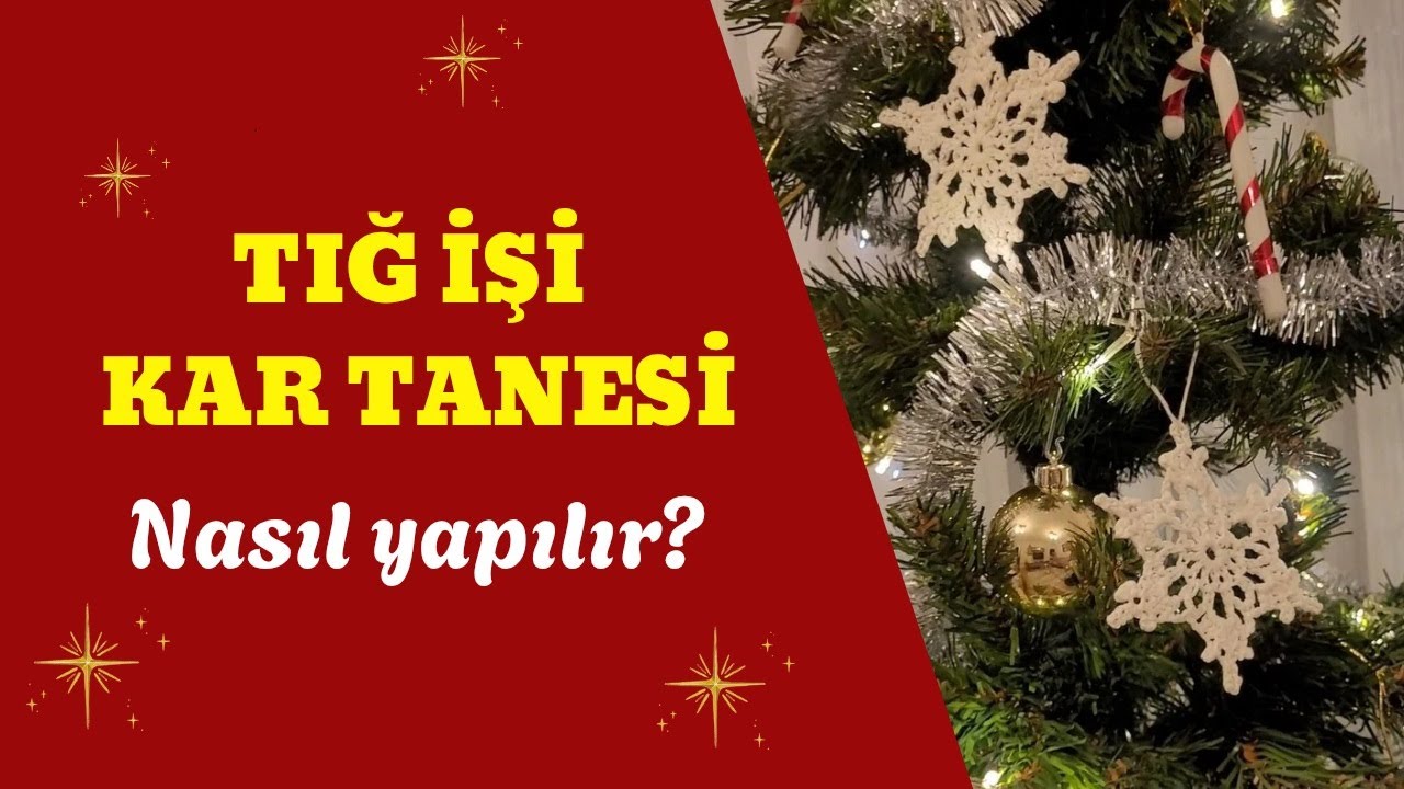 ❄️ Tığ İşi Yılbaşı Süsü #2 – Kar Tanesi | Crochet Christmas Ornament #2 – Snowflake 🎄