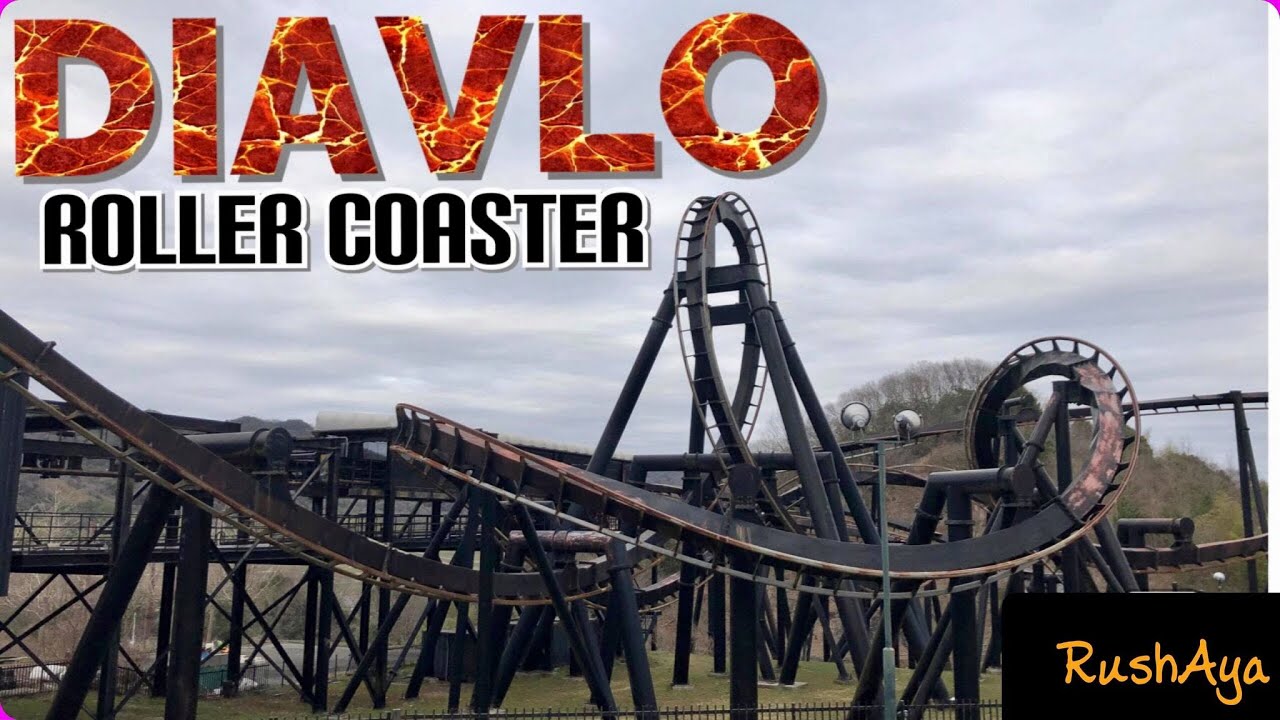 DIAVLO Roller Coster RIDE with POV at Himeji Central Park in Japan. ディアブロ 日本初”のスピーディーインバーテッドコースター