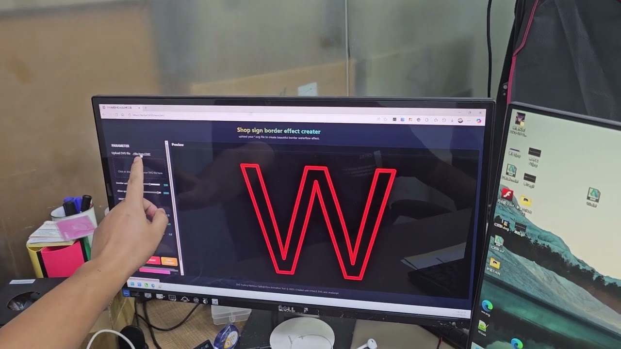 use my tool to make shop sign border effect quickly