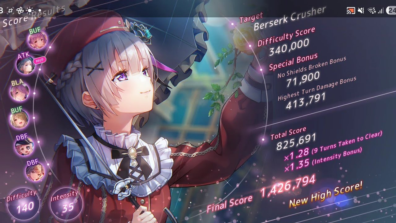 Heaven Burns Red Score Attack #31 140/35 Easy Mode ft Sumomo and Diva