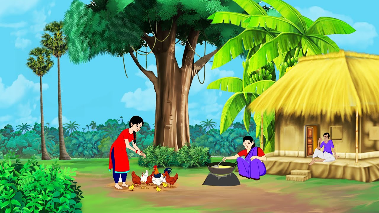 অভাবের সংসারে সুখি কন্যা। Bengali Moral Stories Cartoon। Bangla Golpo। Thakumar Jhuli। Mukta cartoon