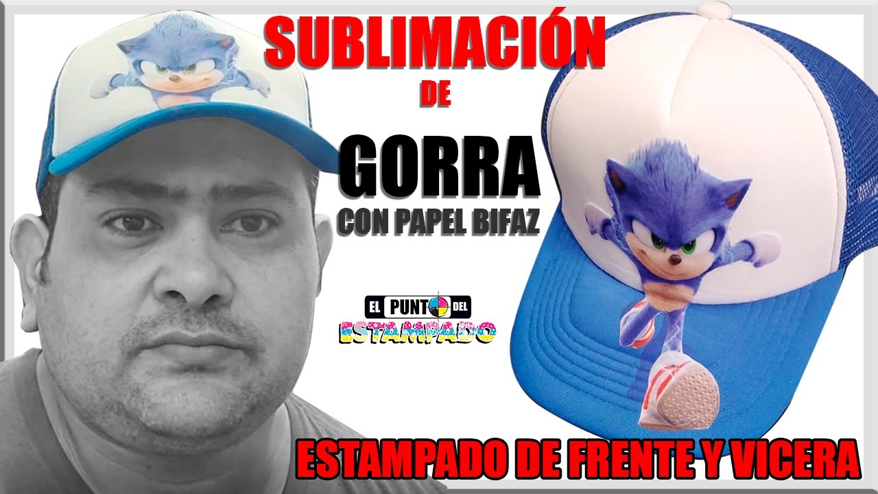 SUBLIMACION de GORRA con PAPEL BIFAZ (Frente y vicera)