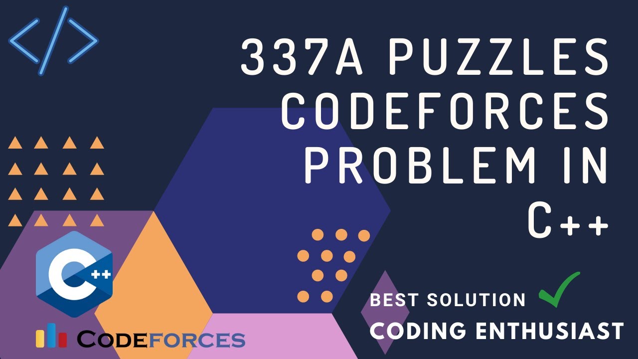 337A Puzzles codeforces problem in c++ | codeforces 337A - Puzzles | codeforces for beginners