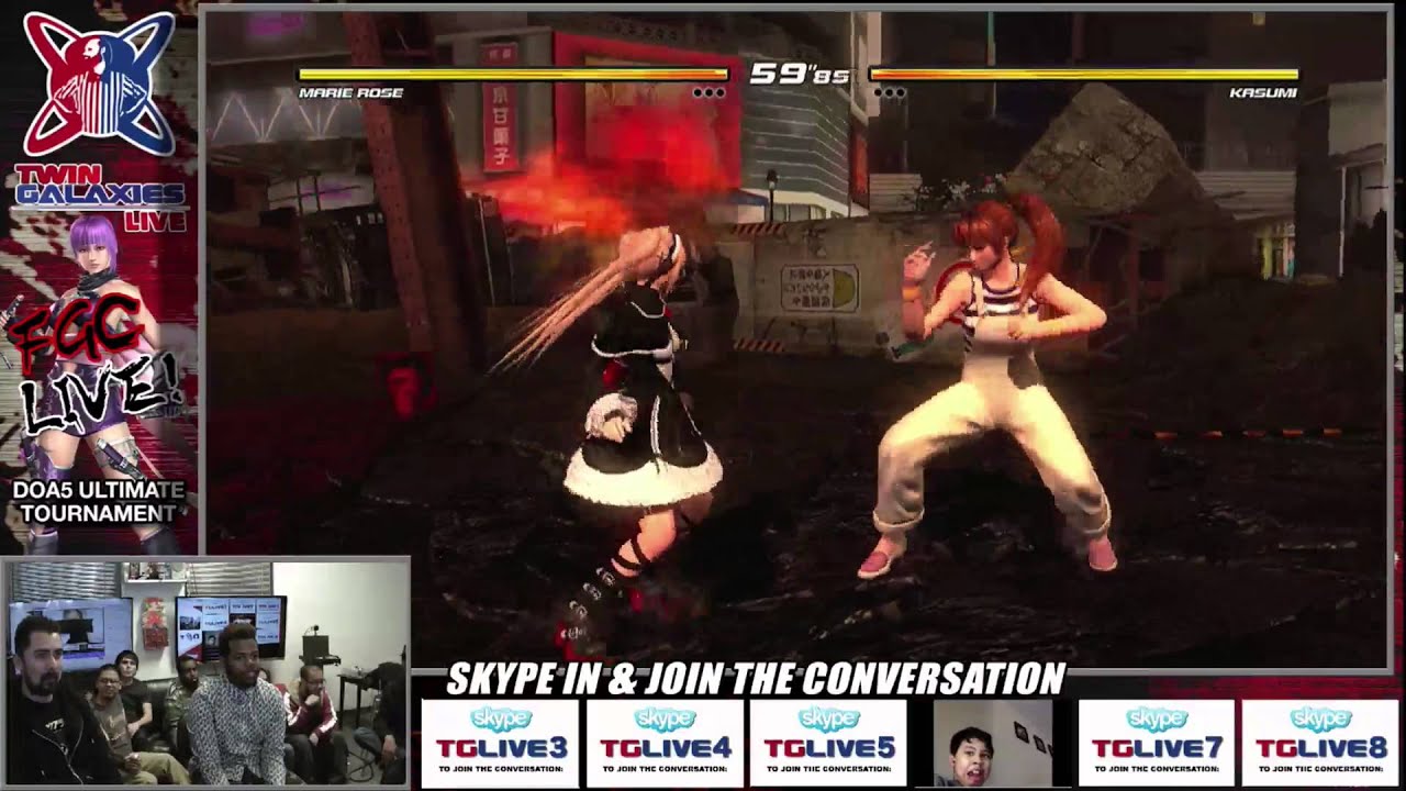 Dead or Alive 5 Ultimate - CrazySteady vs Black Knight 2000 - Twin Galaxies Live Tournament