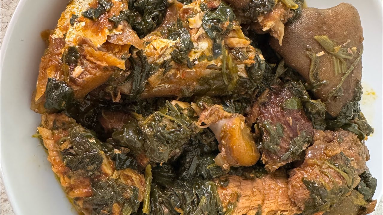 How to make vegetable soup with spinach / Nigerian recipe
