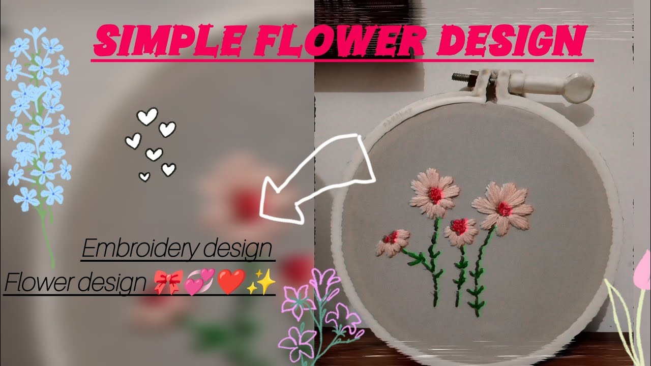 Flower embroidery design 🩷✨#trending #embroidery 