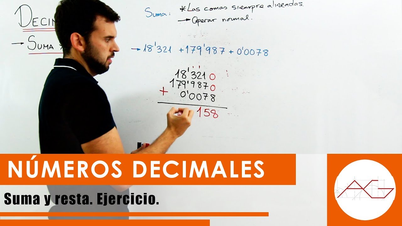 Números decimales. Suma y Resta. Ejercicio