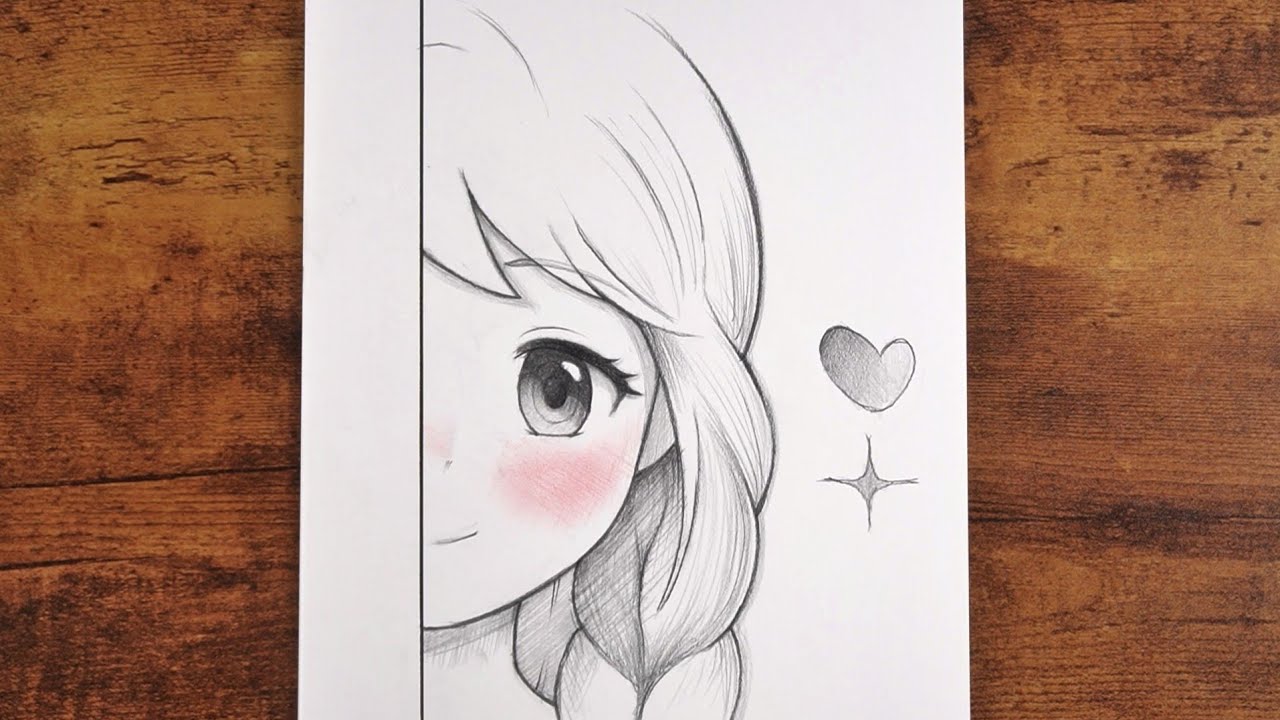 How to Draw a Cute Anime Girl | Easy Pencil Sketch