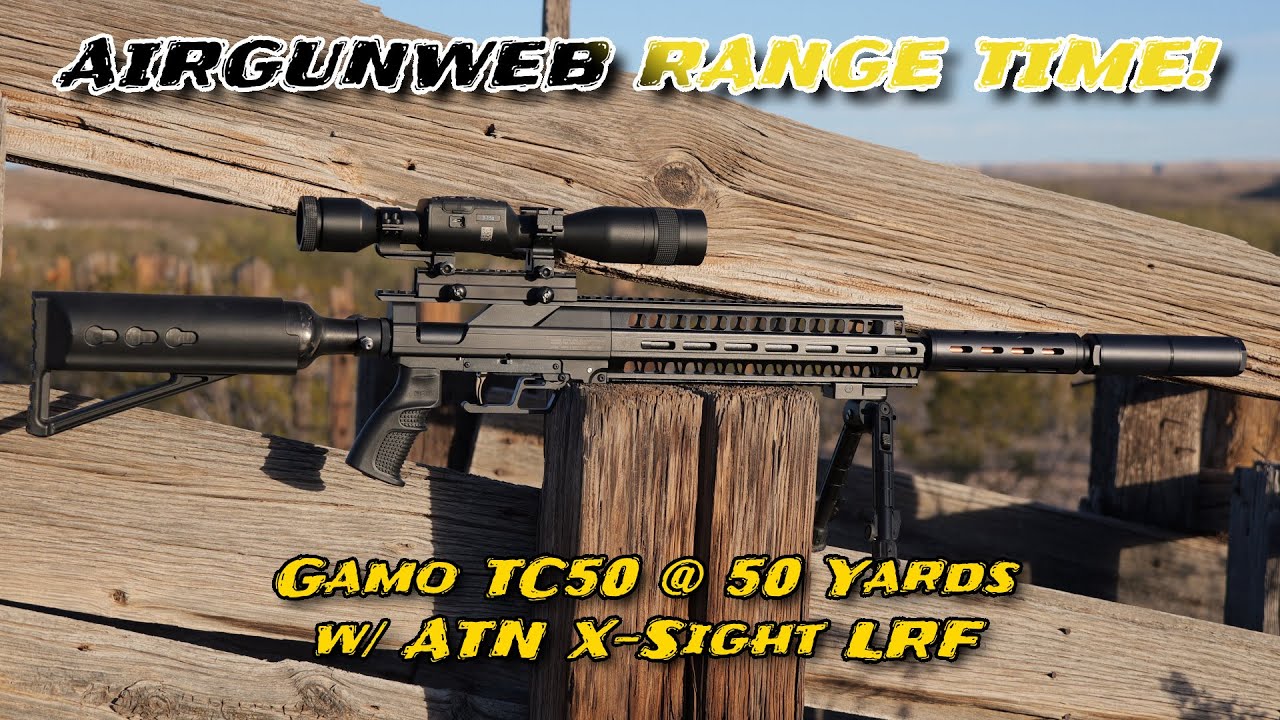 Пневматическая винтовка Gamo TC50 с лазерным дальномером ATN X-Sight 5 LRF — тест стрельбы пулями...