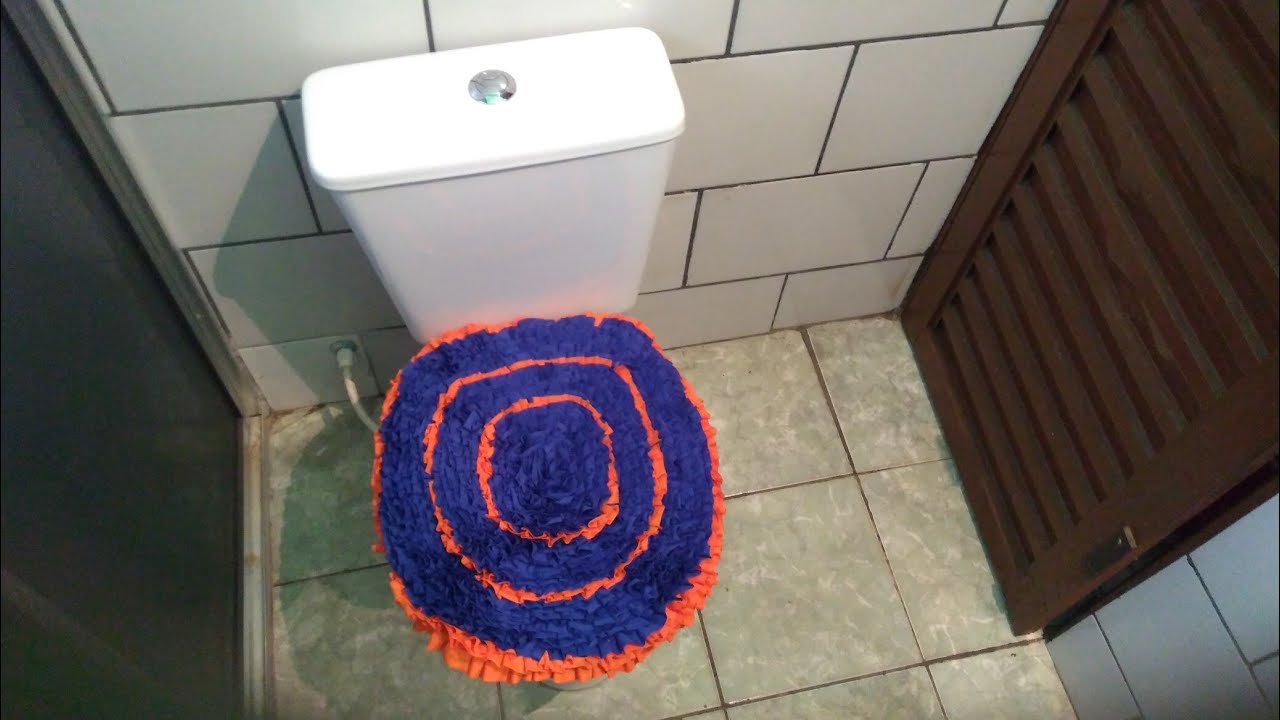 CAPA PARA VASO SANITÁRIO DE FRUFRU COM MOLDE PRÓXIMO VÍDEO tapete com encaixo do vaso