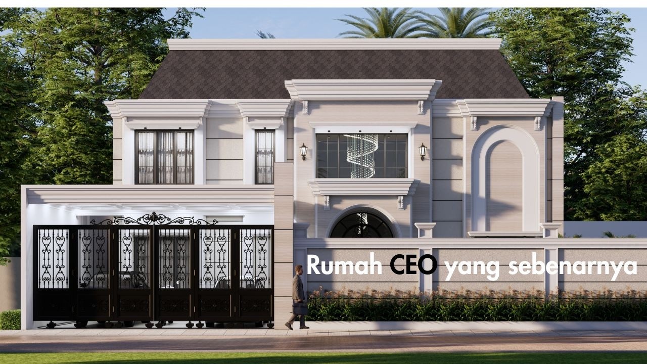 INSPIRASI RUMAH MEWAH 2 LANTAI DENGAN DESAIN KLASIK MODERN YANG BIKIN TERPESONA