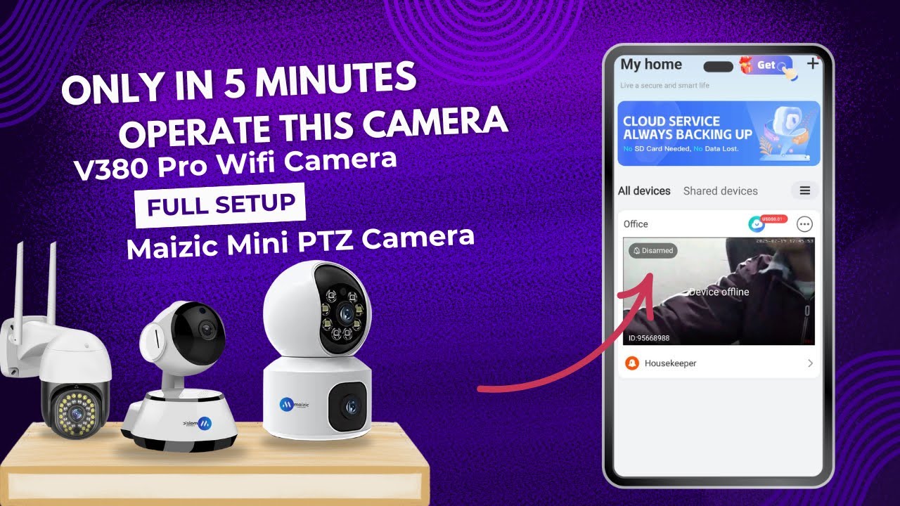 How To Configure V380 Pro Wifi Indoor Camera 2025 || Mini Ptz || In English Version