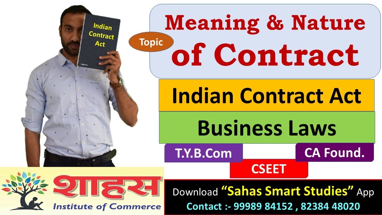 Meaning & Nature of Contract - Indian Contract Act - Business Law #cseet #bcom #cafoundation #msu