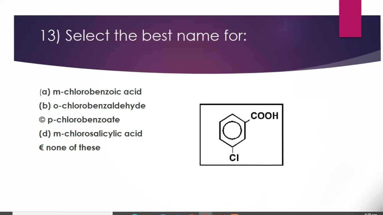 Chemistry Test 1 || Nomenclature of organic compounds || Nmdcat test series
