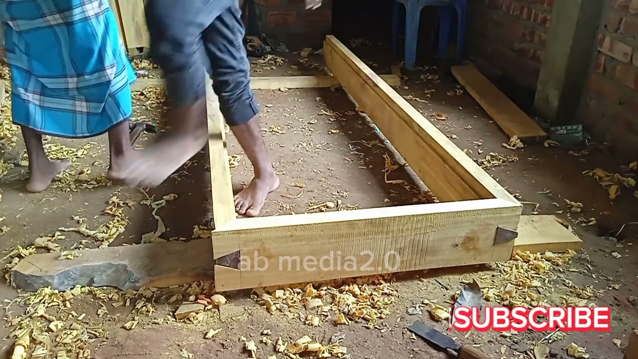 দরজার চৌকাট ফিটিং এর কাজ দেখুন Check the door frame fitting work #windowframe #woodworking