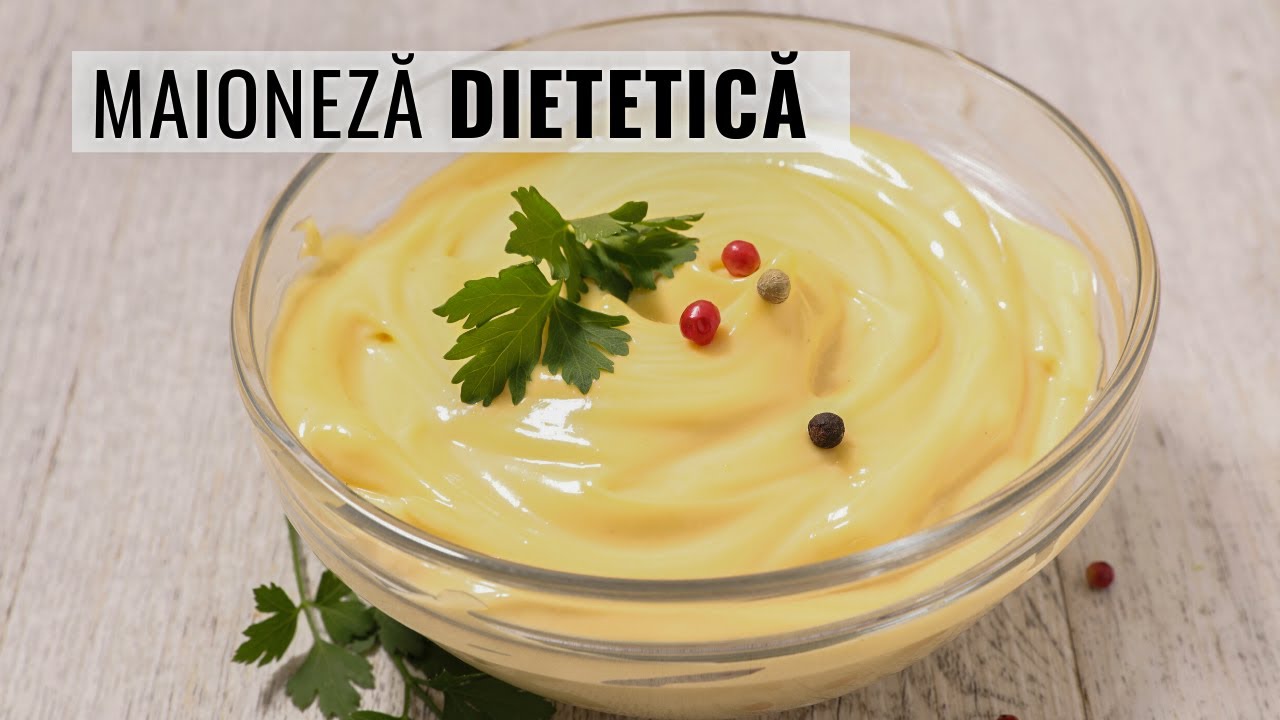 Maioneză dietetică cu 85% mai puține calorii decât cea clasică! Fără ulei și fără ou crud!