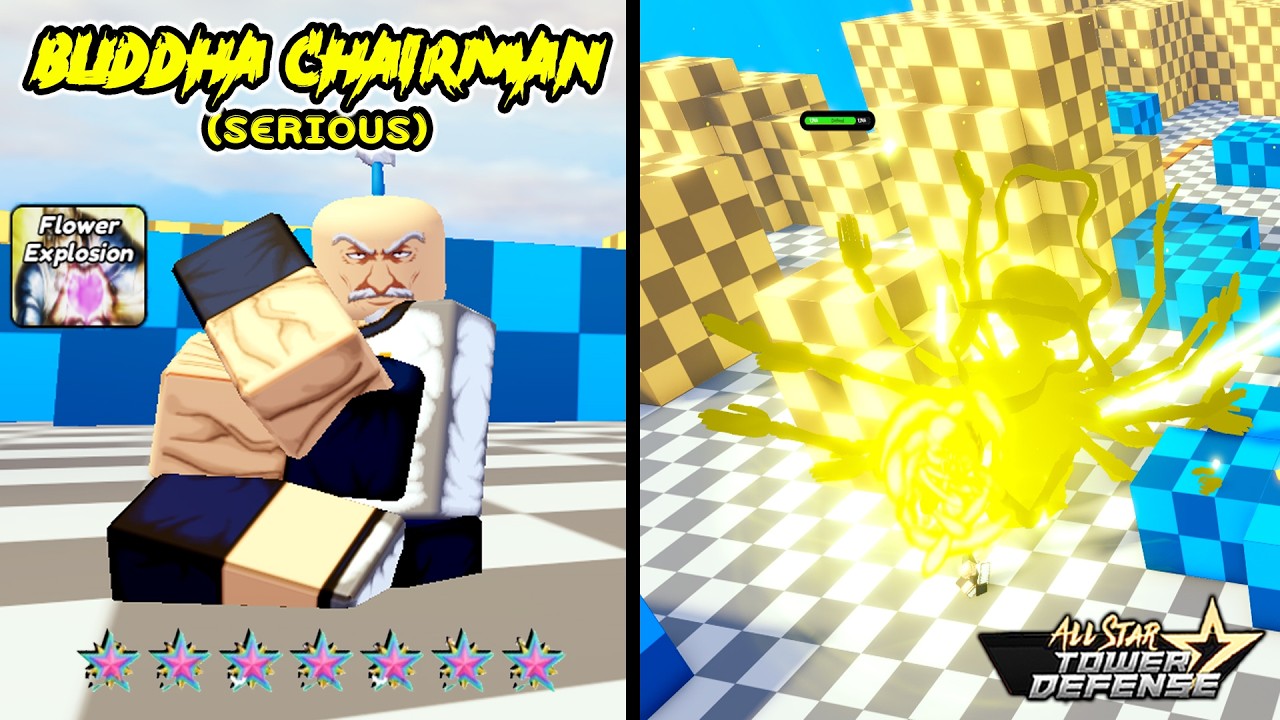 BUDDHA CHAIRMAN (SERIOUS) 7⭐UNIT LVL 175 SHOWCASE - ALL STAR TOWER DEFENSE