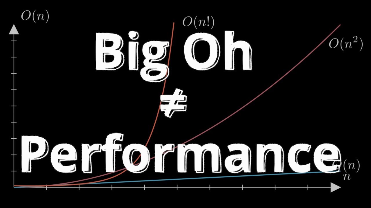 BigO = Performance! And other lies programmers tell themselves!!