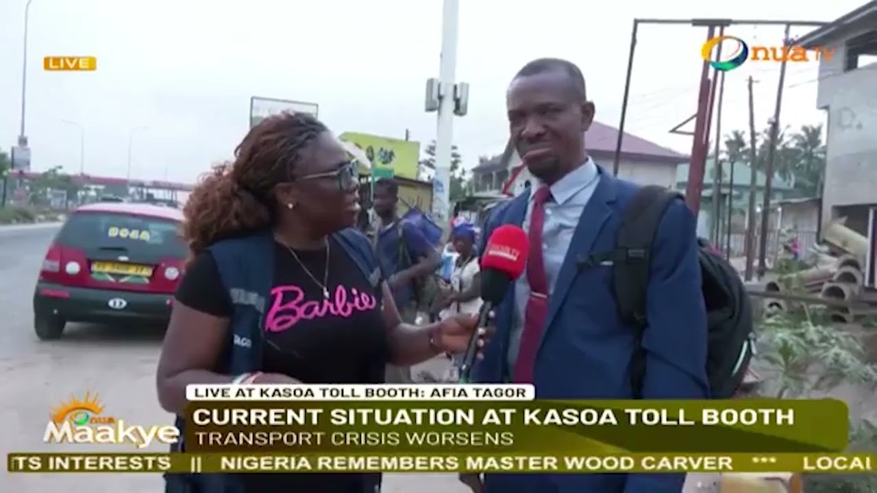 Afia Tagor Reports From Kasoa Toll Booth as Ghanaians Fume Over Traffic and Transport Crisis