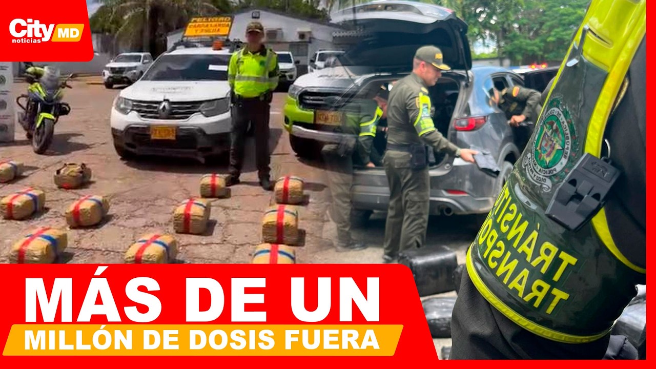 Policía incauta 540 kilos de M4RlHU4N4 en la vía Bogotá Girardot | City Noticias Medio Día