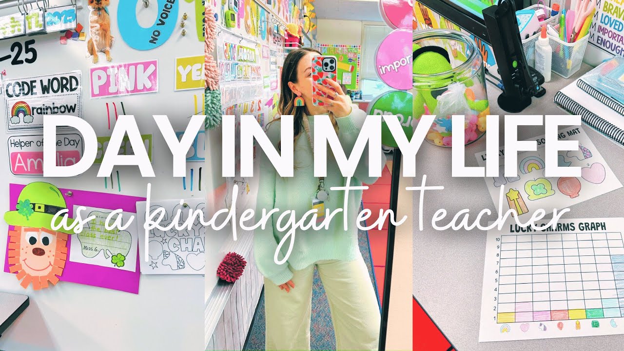 DAY IN MY LIFE | kindergarten teacher, classroom crafts, heatless curls