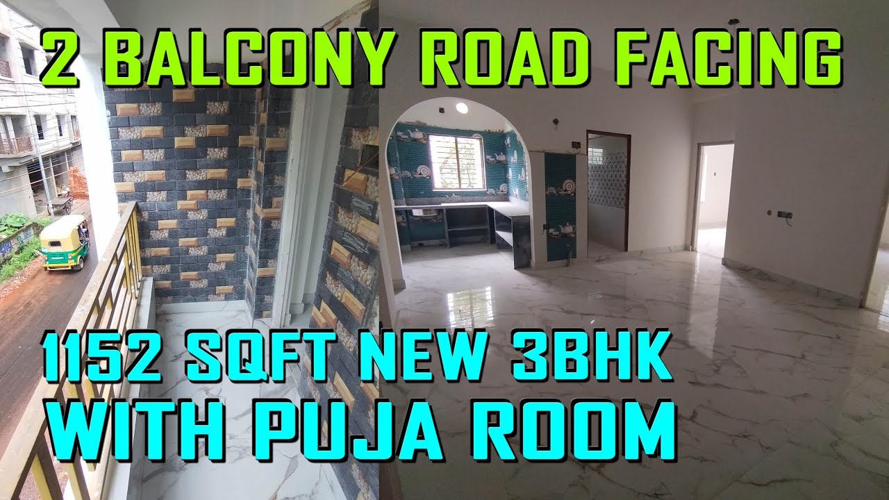 SOLD | 3BHK with Puja Room and 2 Balcony Road Facing | 1152 Sqft New Flat Only 34.96 Lacs