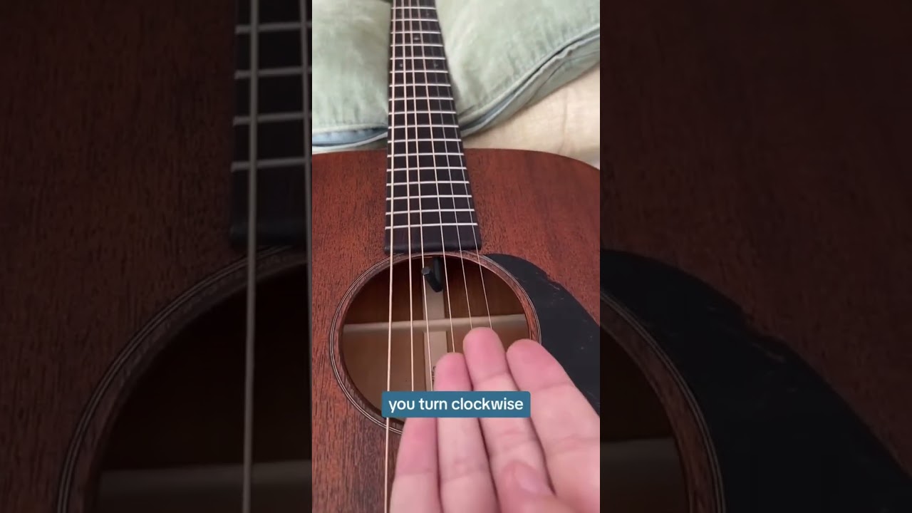 Truss rod adjustment on an acoustic Martin guitar
