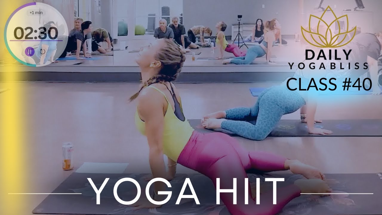 60-MIN INTENSE YOGA HIIT WORKOUT + ABS (weight loss, flexibility, balance) / DailyYogaBliss Flow #40