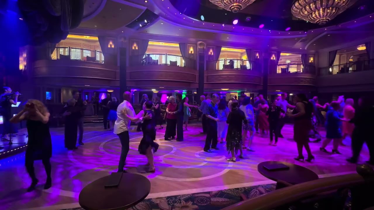 Cunard Queen Elizabeth 2026 New Year. Queens Room Musicians. She Works Hard For The Money, Disco